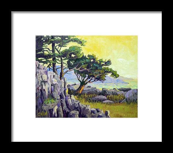 Landscape Canadian Paintings Oil Paintings Prints Original Paintings Canadian Art Framed Print featuring the painting Foggy Morning by Rob Owen