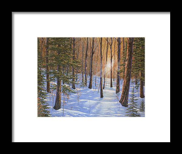 Canadian Framed Print featuring the painting Follow The Light by Jake Vandenbrink