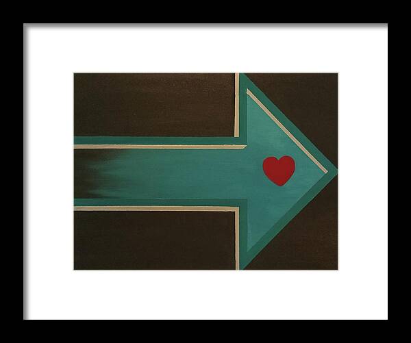Arrow Framed Print featuring the painting Follow Your Heart by Eseret Art