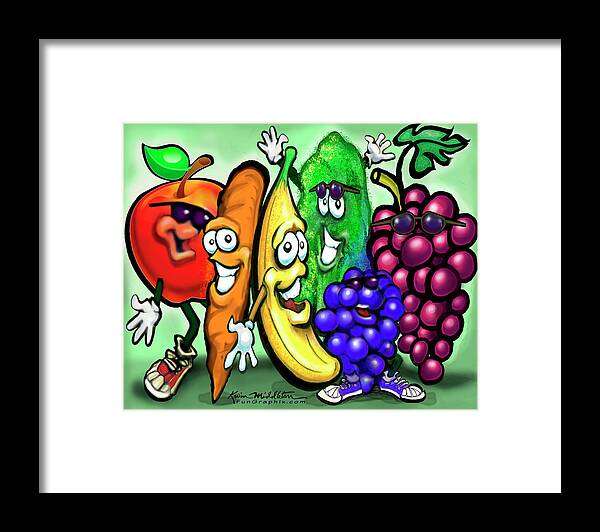 Food Framed Print featuring the digital art Food Rainbow by Kevin Middleton