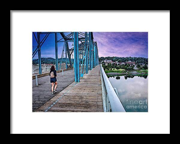 Bridges Framed Print featuring the mixed media Foot Bridge by DB Hayes
