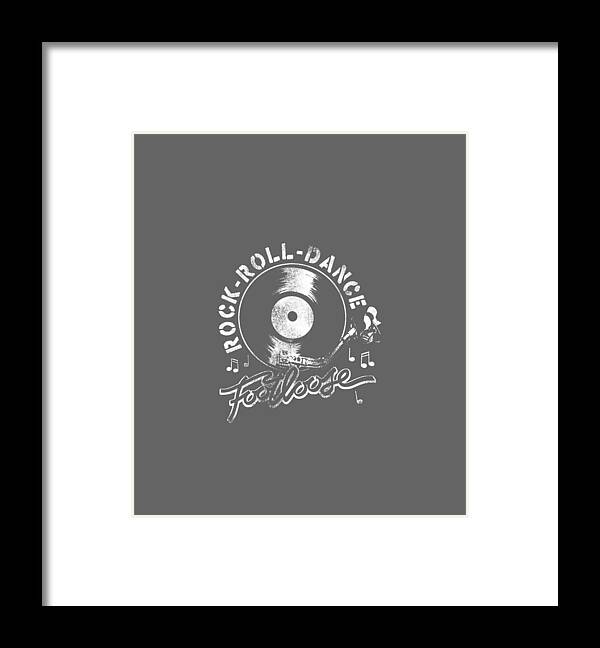 Footloose Framed Print featuring the digital art Footloose Rock Roll Dance Record by Dannij Eponi