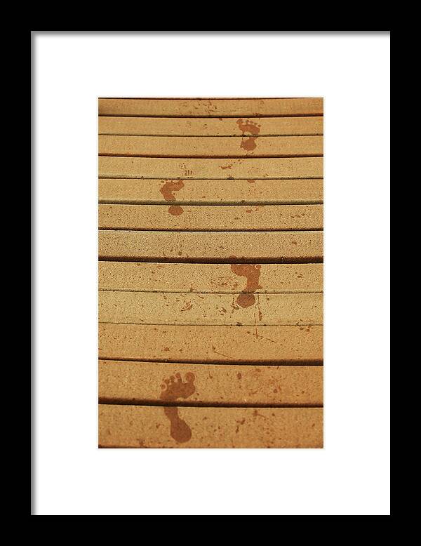 Footprints Framed Print featuring the photograph Footprints in Your Heart by Brad Barton