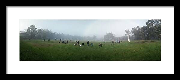  Framed Print featuring the photograph Footy on a winter's day in Perth, Western Australia by Jeremy Holton