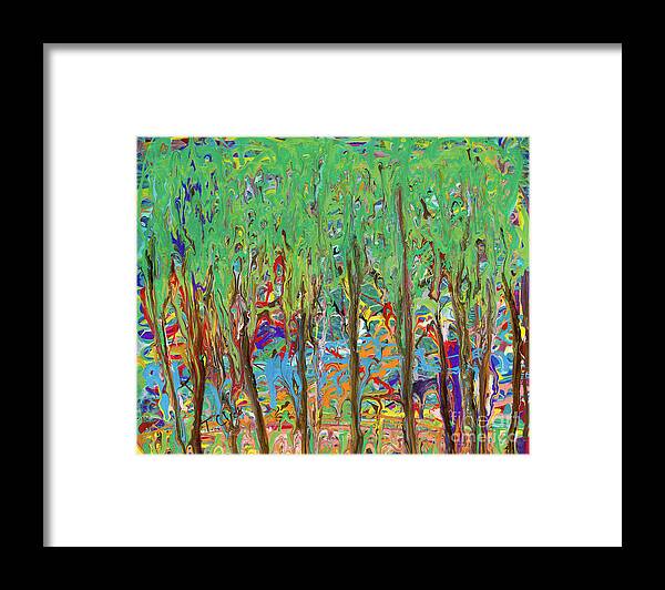Forest Creek Framed Print featuring the painting Forest Creek by Tessa Evette