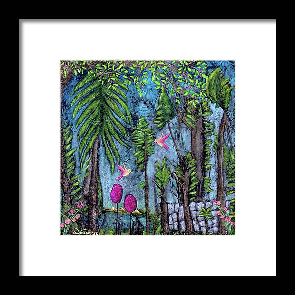 Dreamscape Framed Print featuring the painting Forest of Tranquility by Winona's Sunshyne