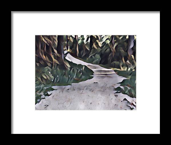 Path Framed Print featuring the mixed media Forest Path by Christopher Reed