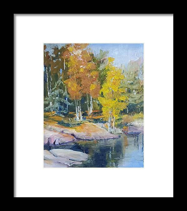 Painting Framed Print featuring the painting Forest by Sheila Romard