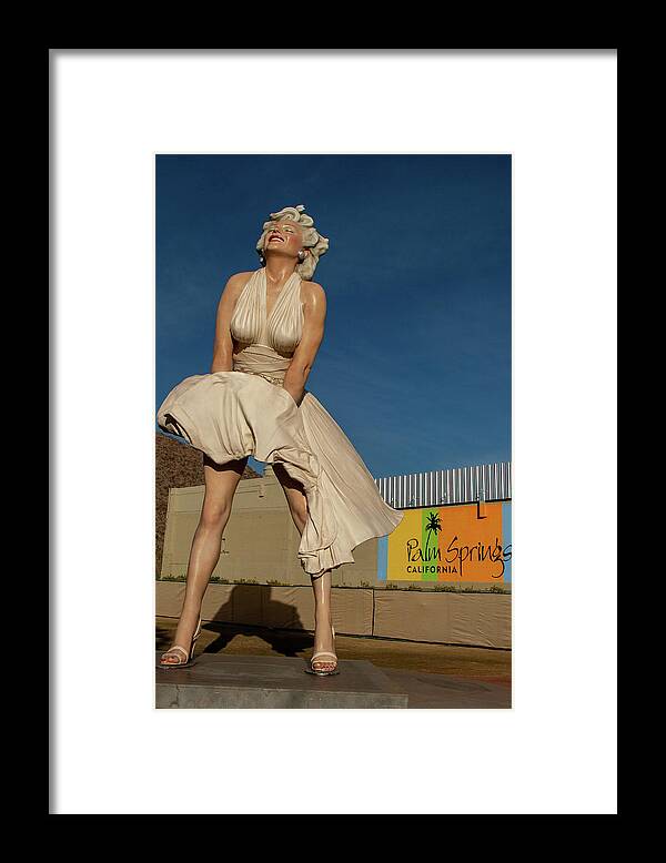 Blue Framed Print featuring the photograph Forever Marilyn by Leslie Struxness