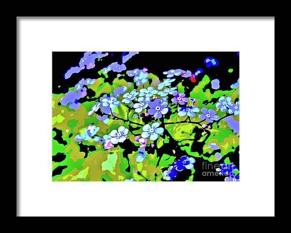 Forget-me-not Framed Print featuring the digital art Forget Me Not by Mimulux Patricia No