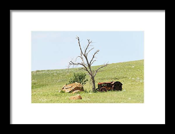 Tractor Framed Print featuring the photograph Forgotten Tractor by Ryan Crouse