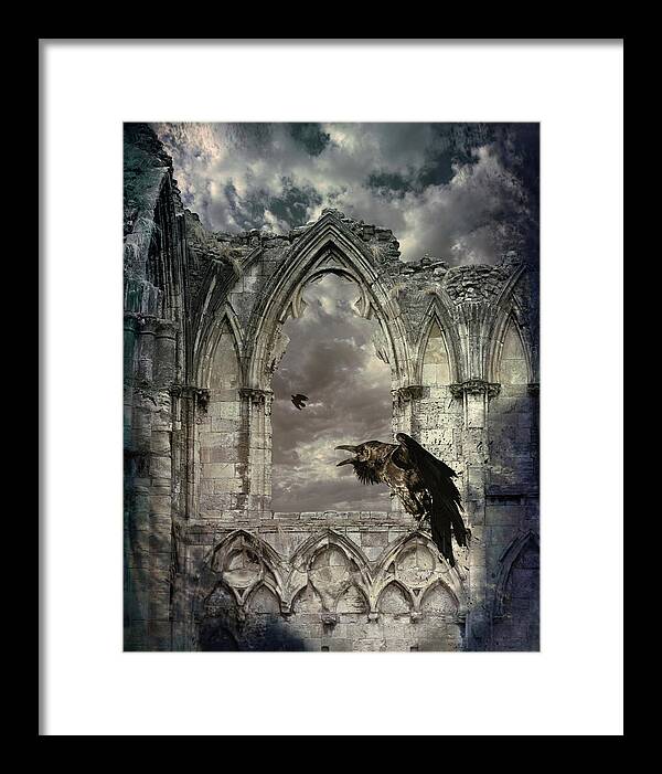 Digital Art Framed Print featuring the digital art Forlorn by Nicole Wilde