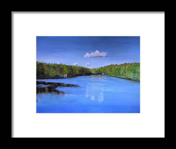 Lake Framed Print featuring the painting Fox Lake by Kate Conaboy