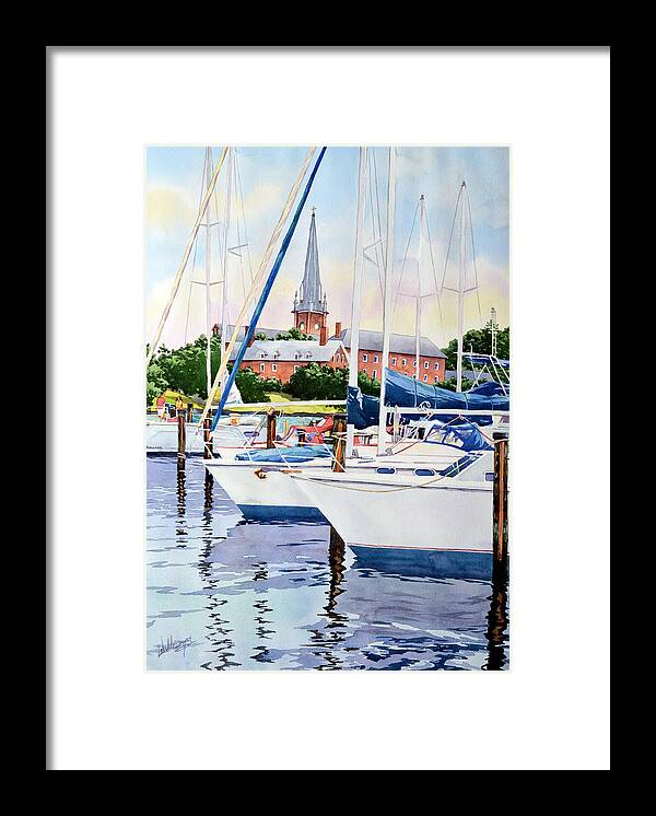 Annapolis Framed Print featuring the painting Framing the Spire by Mick Williams