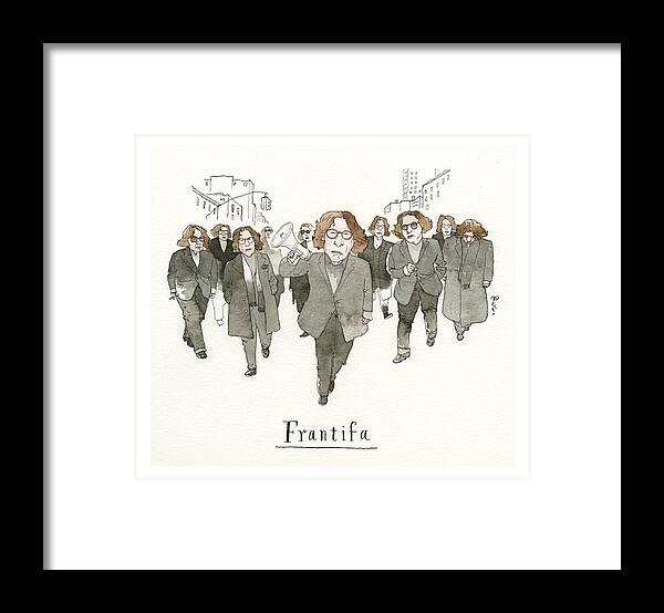 Fran Lebowitz Takes To The Streets Framed Print featuring the painting Fran Lebowitz Takes To The Streets by Barry Blitt