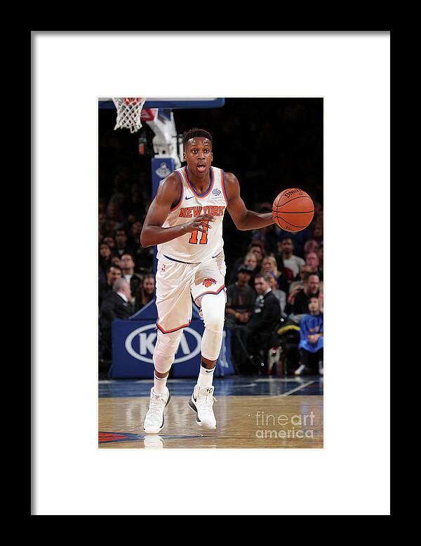 Frank Ntilikina Framed Print featuring the photograph Frank Ntilikina by Nathaniel S. Butler