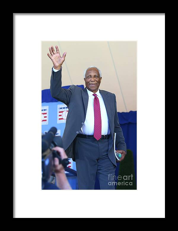Three Quarter Length Framed Print featuring the photograph Frank Robinson by Mike Stobe