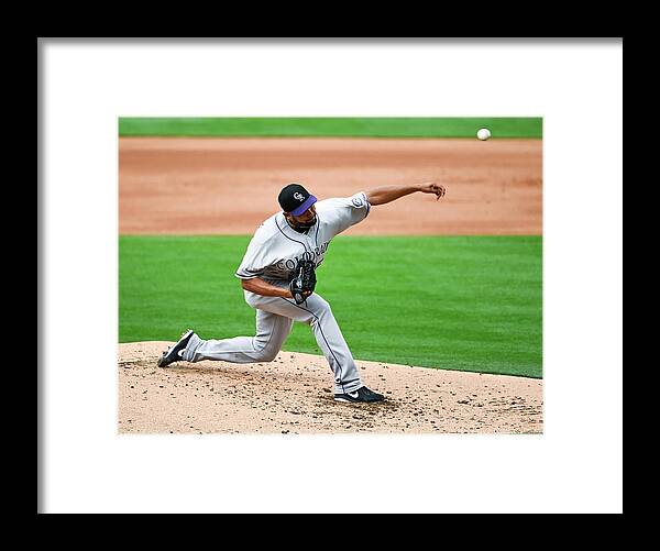 California Framed Print featuring the photograph Franklin Morales by Denis Poroy