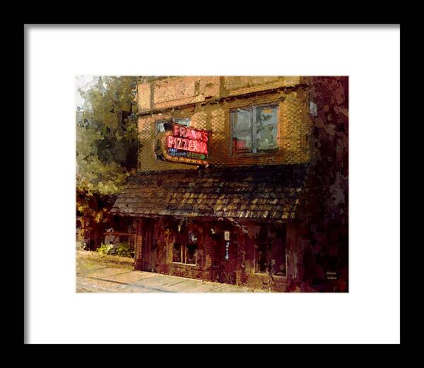 Pizza Framed Print featuring the painting Frank's Pizza - Chicago by Glenn Galen