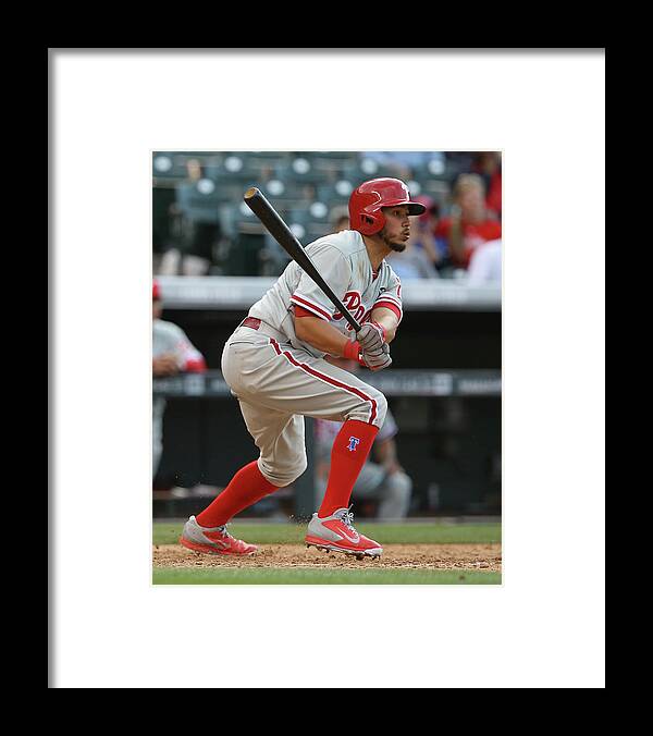 National League Baseball Framed Print featuring the photograph Freddy Galvis by Doug Pensinger