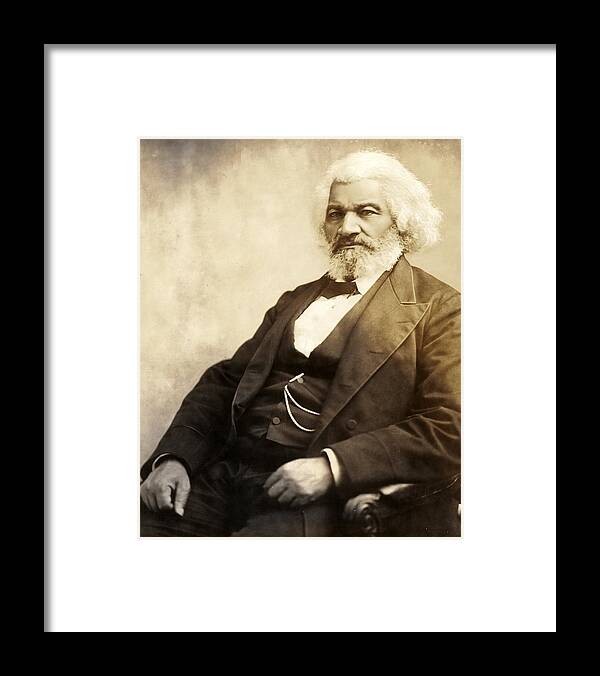 Frederick Framed Print featuring the photograph Frederick Douglass - Circa 1895 by David Hinds