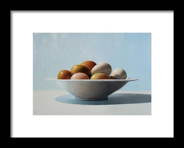 Egg Framed Print featuring the painting Free Range by Susan N Jarvis
