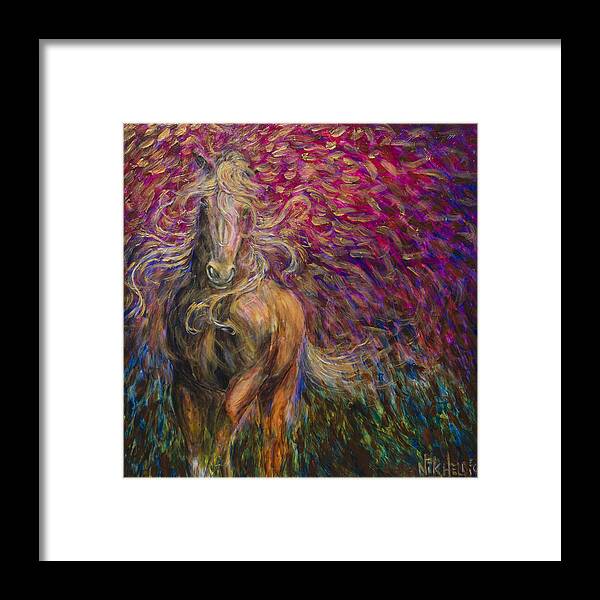 Horse Framed Print featuring the painting Freedom by Nik Helbig