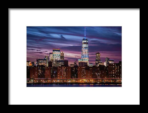 Lower Manhattan Framed Print featuring the photograph Freedom Tower by John Randazzo