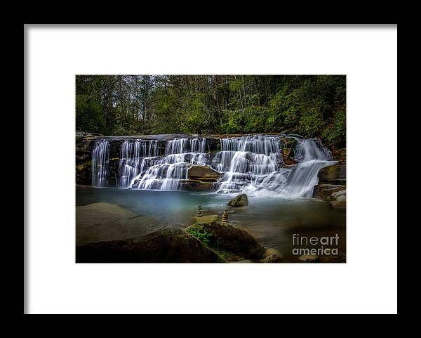 French Broad Falls Framed Print featuring the photograph French Broad Falls at Living Waters by Shelia Hunt