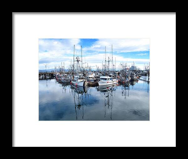 Seascape Framed Print featuring the photograph French Creek Marina by Allan Van Gasbeck