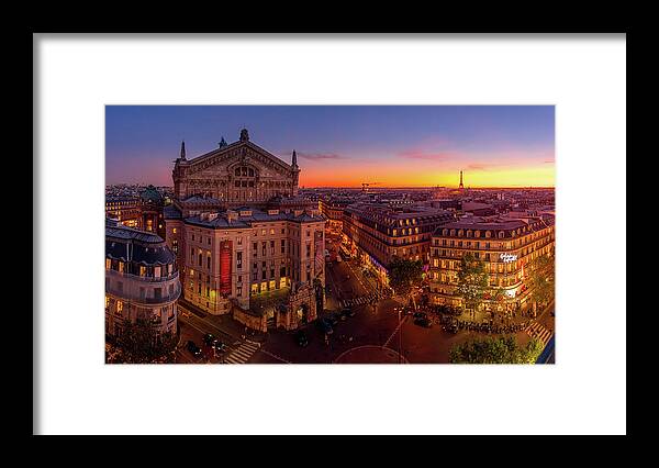 Blue Hour Framed Print featuring the photograph French Opera by Serge Ramelli