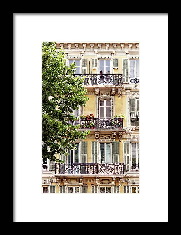 French Riviera Framed Print featuring the photograph French Riviera Windows by Melanie Alexandra Price