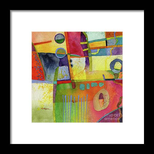 Abstract Framed Print featuring the painting Fresh Paint - Magenta by Hailey E Herrera