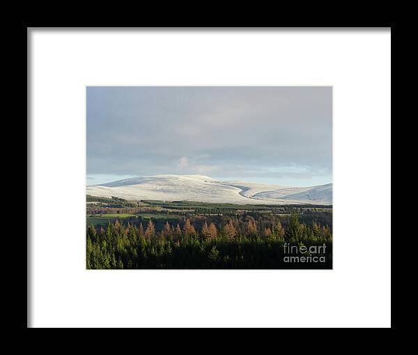 Ben Rinnes Framed Print featuring the photograph Fresh snowfall on Ben Rinnes by Phil Banks