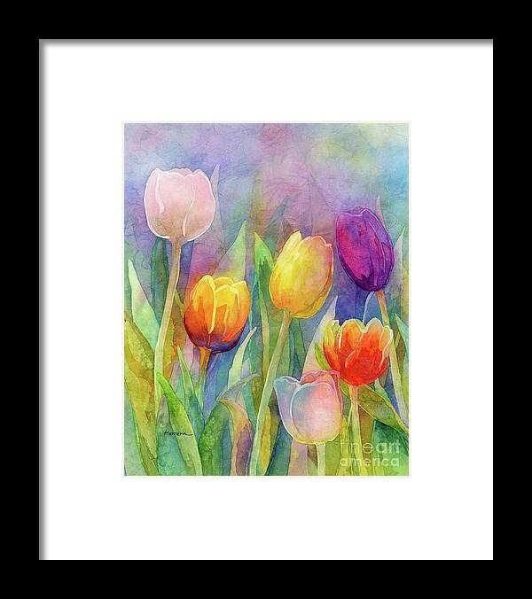 Tulip Framed Print featuring the painting Fresh Tulips - Buds by Hailey E Herrera