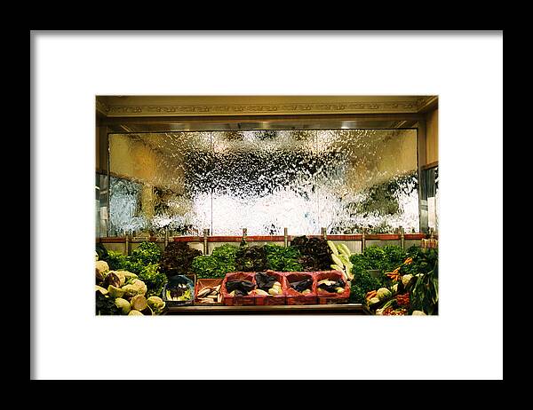 Vegetable Framed Print featuring the photograph Fresh vegetable like it was raining by Barthelemy De Mazenod