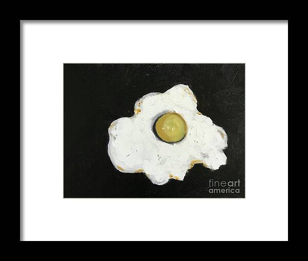 Original Art Work Framed Print featuring the painting Fried Egg by Theresa Honeycheck
