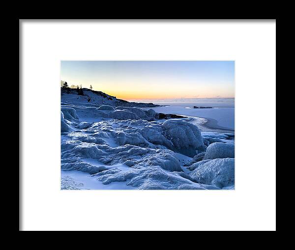 Lake Superior Framed Print featuring the photograph Frigidly by Tim Beebe