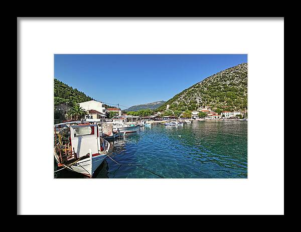 Frikes Framed Print featuring the photograph Frikes in Ithaki island, Greece by Constantinos Iliopoulos
