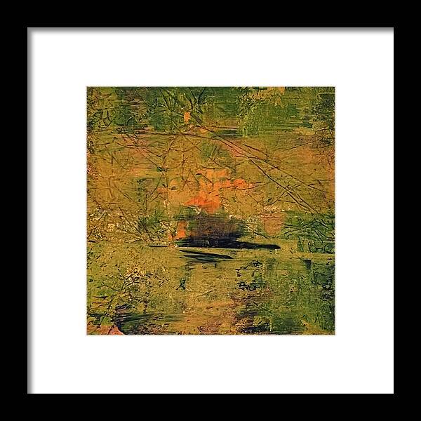Abstract Framed Print featuring the painting From A Distance by Sandra Lee Scott