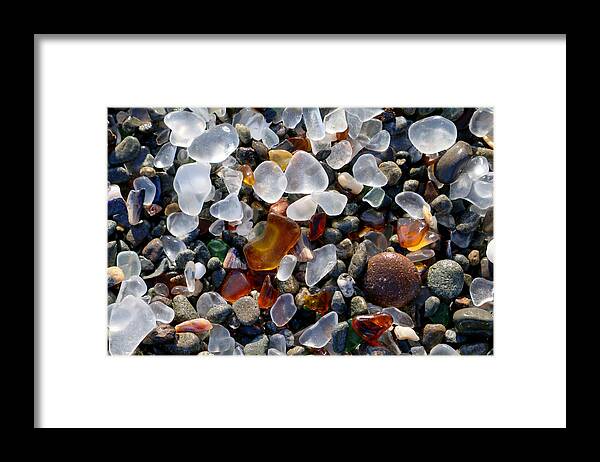 Frosted Sea Glass Framed Print by Art Block Collections - Pixels