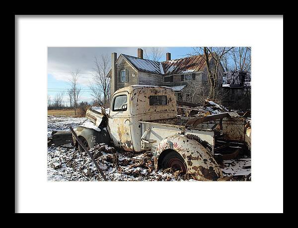 Pickup Framed Print featuring the photograph Frozen in Time by Rik Carlson