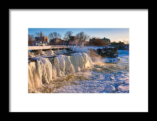 Ice Framed Print featuring the photograph Frozen Waterfalls by Tatiana Travelways
