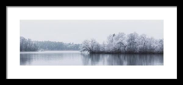 Winter Framed Print featuring the photograph Winter Landscape by the Water by Nicklas Gustafsson