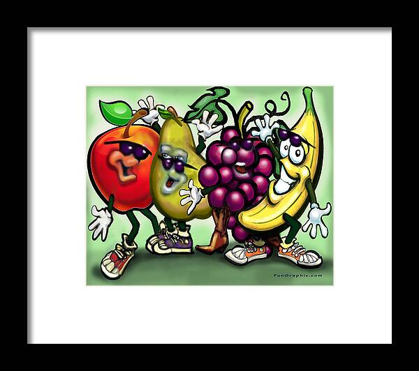 Fruit Framed Print featuring the painting Fruits by Kevin Middleton