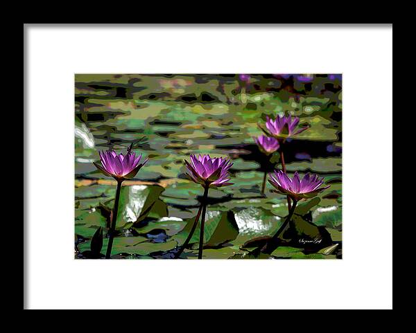 Photograph Framed Print featuring the photograph Fuchsia Phantasm Posterized by Suzanne Gaff