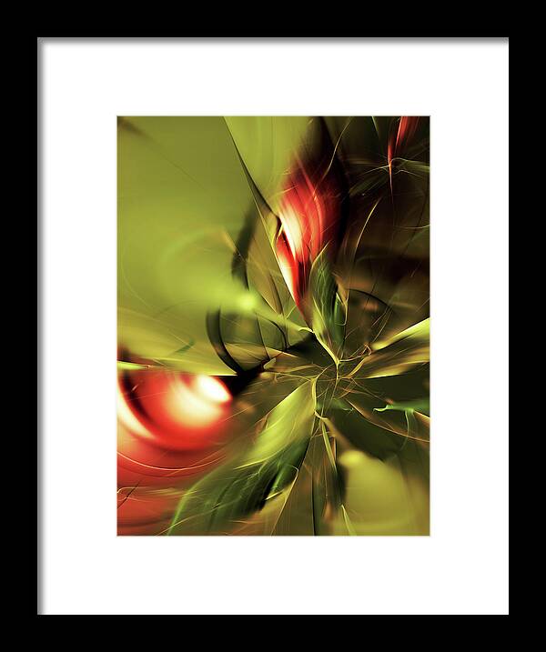  Framed Print featuring the digital art Fuchsia Triphylla by Jo Voss