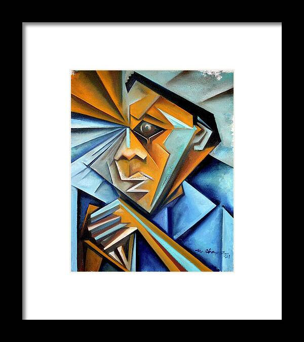 James Baldwin Framed Print featuring the painting Functionality in Sight and Mind / A portrait of James Baldwin by Martel Chapman