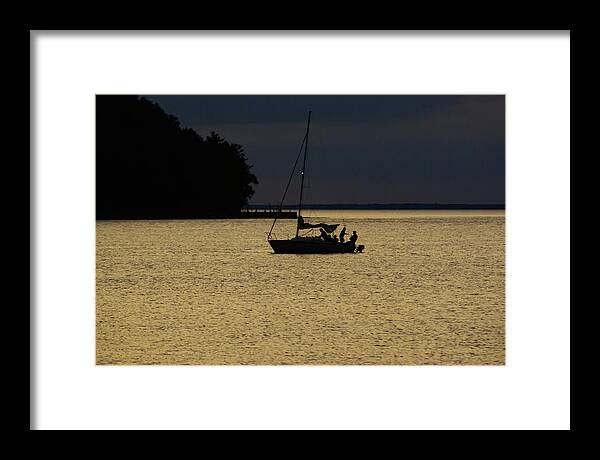 Door County Framed Print featuring the photograph Furling the Sail by Deb Beausoleil
