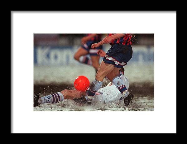 Sport Framed Print featuring the photograph Fussball: Fussball Im Schnee 15.04.97 by Mark Sandten